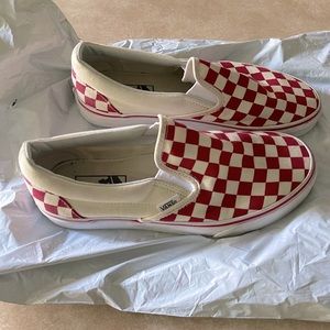 Red Checkered Slip-on Vans